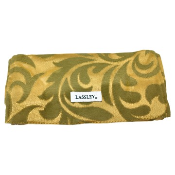 LASSLEY 蕾絲妮 蕾絲面紙盒套 富貴風華  金色 + 綠色  26 x 12 x 12cm