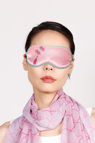 RENEE 扇形印花睡眠眼罩 (粉紅色)
