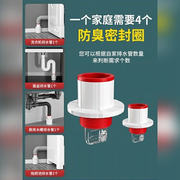 熱銷防返臭密封塞圈地漏廚房洗菜盆排水封口蓋止逆閥下水管道配件神器