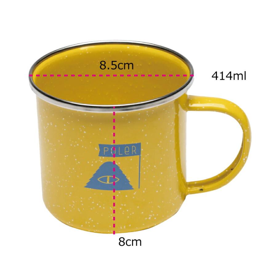 POLER ポーラー キャンプ マグ CAMP MUG SUMMIT YELLOW 陶磁器エナメル × ステンレススチール製 414ml