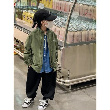 男童外套春秋裝2025新款中小童兒童洋氣休閑夾克上衣男孩韓版童裝