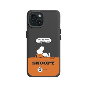 iPhone 15 SolidX 黑 - 史努比 Snoopy 75th Anniversary - 75週年-休息一下