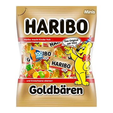 HARIBO 金熊Q軟糖分享包  德國銷售第一品牌  不添加人工色素  口感Q彈  小袋包裝  250g  1袋