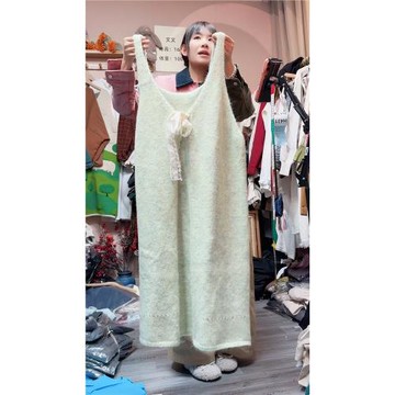 1019毛衣吊帶背心裙 胸圍140衣長117