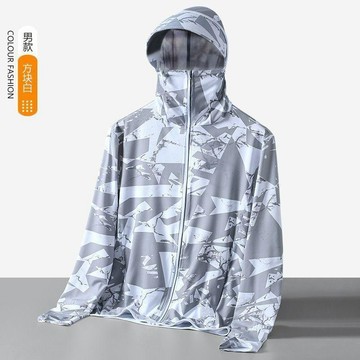 【臺灣出貨】M-8XL大尺碼 冰絲涼感外套男 大碼冰皮外套 夏薄款遮陽外套 透氣網眼 新款迷彩釣魚專業空調外套
