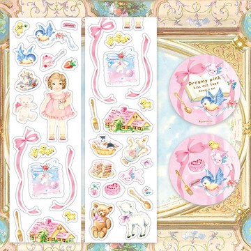 夢幻粉色裁型貼紙