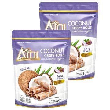 AROI 椰子脆捲 芋頭口味  2包  80g