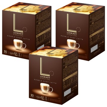 LOOKAS9 Double shot LATTE 雙倍拿鐵咖啡  14.9g  3盒  30包