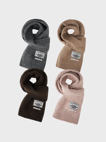 Wool Blend Knit Muffler
