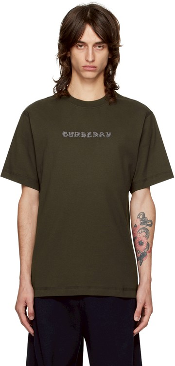 Burberry 棕色 Paisley Logo T 恤