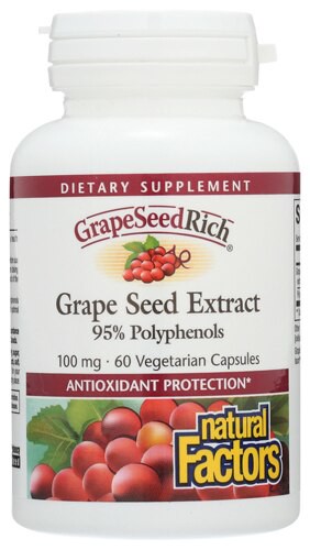 Natural Factors GrapeSeedRich Grape Seed Extract 100 mg - 60 Capsules