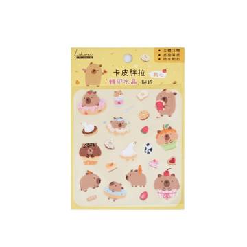 卡皮胖拉 轉印水晶貼紙-點心