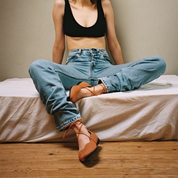 沙丘平底鞋 赭色山型紋 | inooknit 專為亞洲女生設計的針織鞋