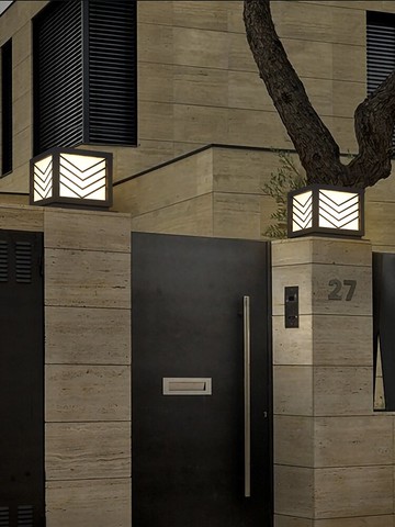 太陽能柱頭燈戶外防水庭院燈人體感應柱燈現代圍墻柱子墻頭門柱燈