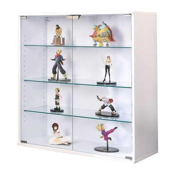 BuyJM 低甲醛MIT加深40cm四層強化玻璃展示櫃/收納櫃(寬80cm)白色