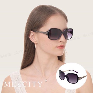 【SUNS】ME&CITY 浮雕閃耀花紋金屬太陽眼鏡 時尚精緻 抗UV400 (ME 1218 L01)