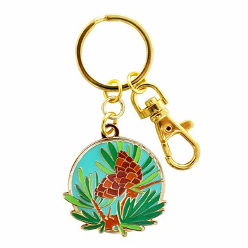 五葉松金屬鑰匙圈 文創商品 台灣原生植物 質感超美 花博 MILU