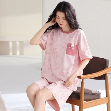Pink Lady 純棉 短袖成套睡衣 春日小兔 兩件式睡衣 春夏 居家服