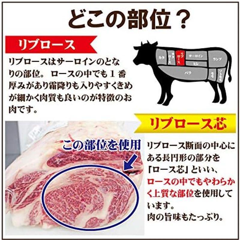 リブロースステーキ牛肉 ニュージーランド産 厚切り 冷凍 1枚（250g) 芯部分のみ使用