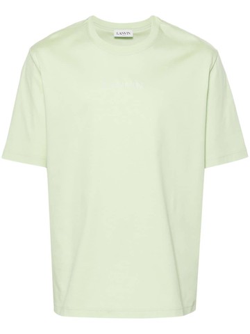 Lanvin - logo-embroidered cotton T-shirt - men - Cotton - M - Green