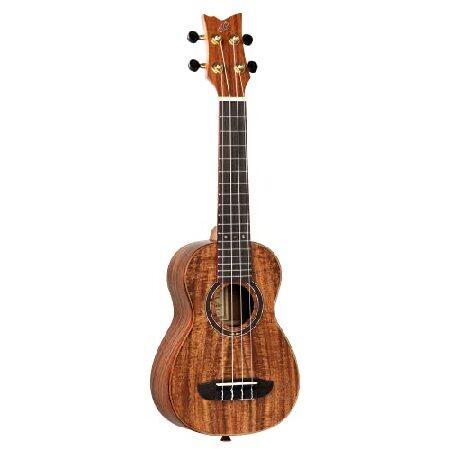Ortega Guitars, 6-String Timber Series Solid Top Soprano Ukulele w Bag, Right RUACA-SO