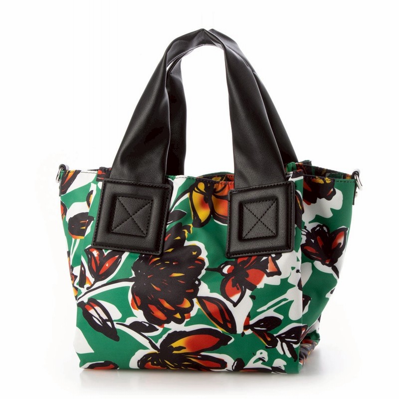 アンジェリーナフィオーレ Angelina Fiore 手提げバッグ （グリーン/花