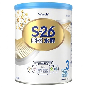 Wyeth 惠氏 S-26 鉑臻水解幼兒成長配方 3號  800g  1入  1罐