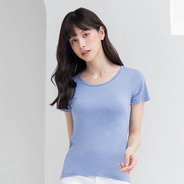舞動女伶無痕無鋼圈短袖Bra T(莫迪藍 女生M-3XL)
