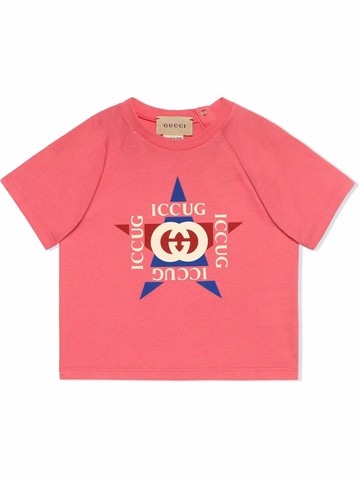 GUCCI CHILDREN logo print cotton t-shirt Girl
