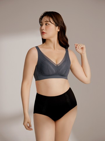 舒適蕾絲透氣無鋼圈內衣(L-4L)