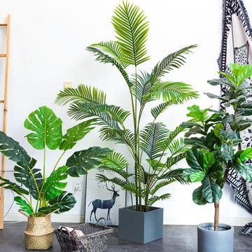 散尾葵植物盆栽客廳假大型仿真綠植北歐ins風裝飾琴葉榕龜背竹