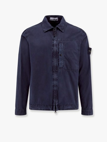Organic cotton shirt  with zip closure - STONE ISLAND - gender_Man