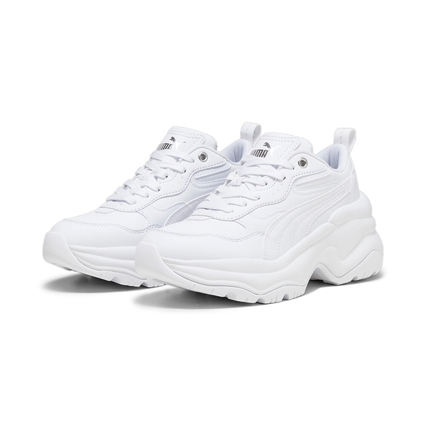 PUMA CILIA WEDGE 穿搭 增高 厚底 休閒鞋 全白 小白鞋 復古鞋 女 39391502