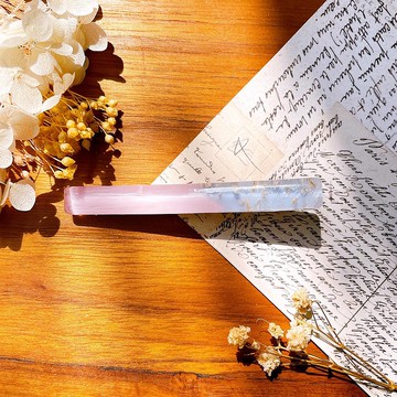 莫蘭迪色系 撫子粉&灰藍 碎花 撞色 長方款 鴨嘴夾/髮夾