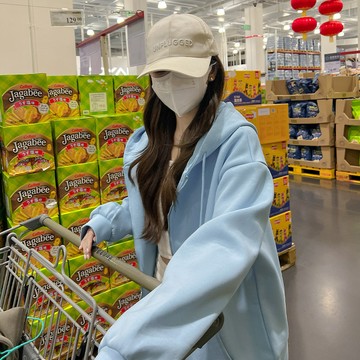 外套女 秋冬外套 保暖外套 女生外套韓版寬鬆2025連帽開衫衛衣女秋冬新款拉鍊加絨慵懶風即墨上衣外套927