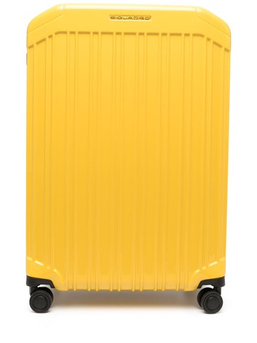PIQUADRO - Spinner zipped luggage bag - men - PVC - One Size - Yellow
