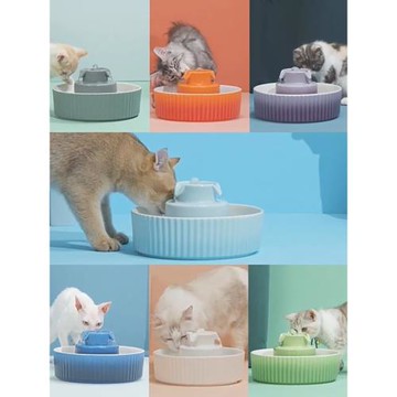 環球之光蛋糕貓飲水機陶瓷狗自動流動循環過濾流水喝水寵物喂水器