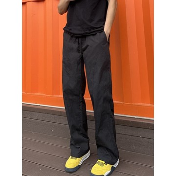 【HOT 本舖】男装美式潮流彎刀速干褲子男顯高微喇休閒褲個性寬鬆顯瘦工裝直筒長褲