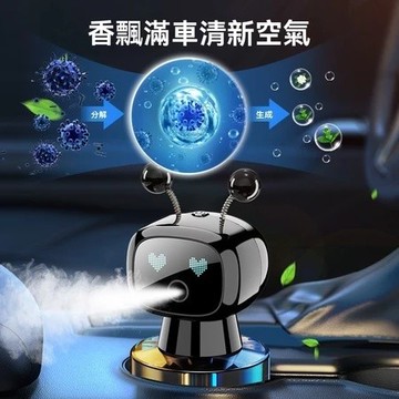 隔日達🎈車載智能香薰機 機器人香薰擺件 AI智能靈動表情 香薰霧化器 車載香薰 空氣清淨機 智能噴霧 車載香氛機
