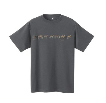 【【蘋果戶外】】mont-bell 1114753 GY 灰【男款】Wickron SHIRT 駱駝旅途 TABI NO TOJOU 抗UV吸濕排汗 短袖T恤 休閒衫 圓領衫 運動上衣 快乾透氣