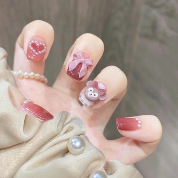 假指甲貼片美甲貼片穿戴式甲片可拆卸重復使用顯白卡通可愛新款女 雙11全館免運