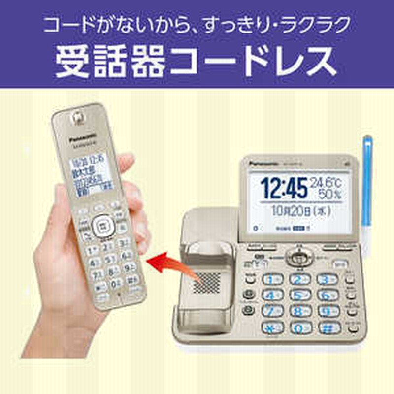 717円 国内正規品 パナソニック Panasonic VE-F04-W ホワイト 電話機 子機なし