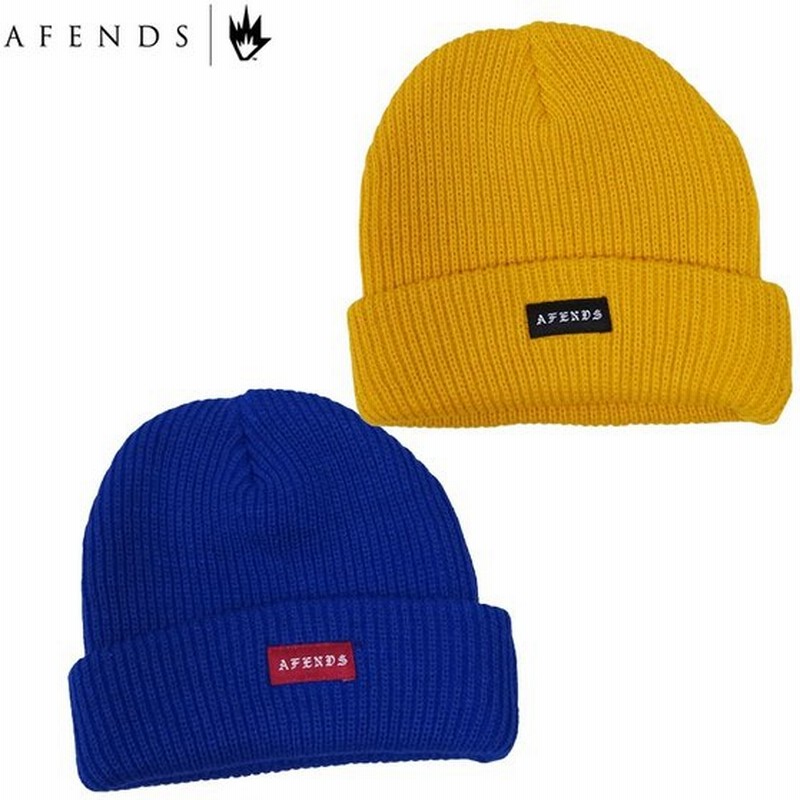 Afends アフェンズ ビーニー ニットキャップ ニット帽 帽子 Core Beanie メンズ レディース マスタード ブルー Os Ooo 通販 Lineポイント最大get Lineショッピング