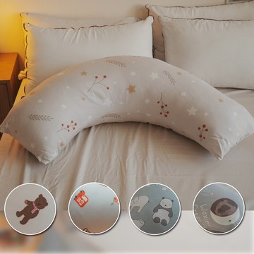 【單買】 二層紗/舒芙涼感 新月孕婦枕-枕套(內無枕芯)-多款花色 台灣製 月亮枕套 孕婦抱枕