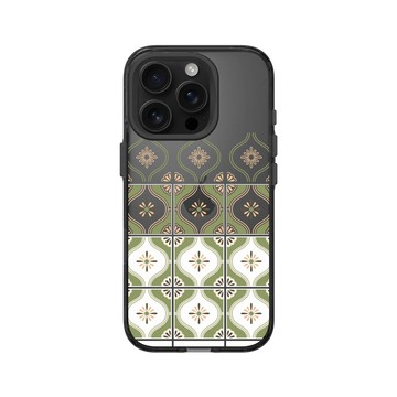 iPhone 16 Pro Clear (相機按鈕) 酷墨灰 - 老屋顏 Old House Face - Newtro印花磚 - 雛菊