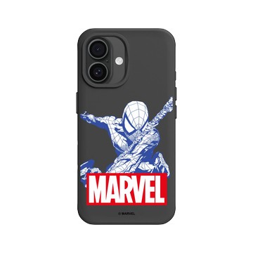 iPhone 16 SolidX 黑 - 迪士尼-漫威 Marvel - 蜘蛛人-漫威Logo版