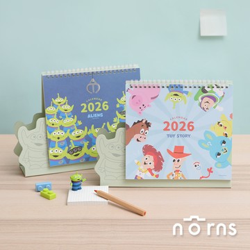 迪士尼玩具總動員2026年桌曆  Norns Original Design Disney 正版授權 三眼怪 三角桌曆 行事曆 手帳