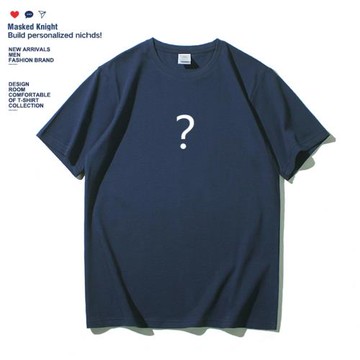 夏季港味潮牌問號T恤男女短袖寬松百搭原宿BF風簡約學生半袖潮