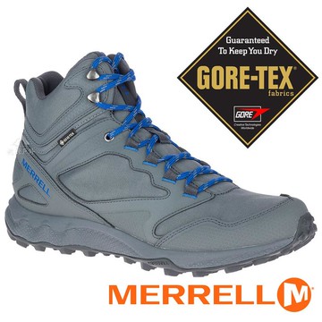 【MERRELL 美國】男GORE-TEX中筒多功能健行鞋『深灰/寶藍』035155