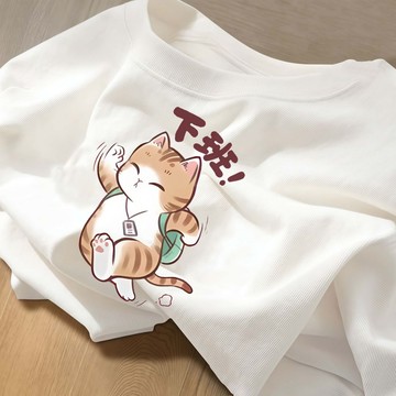 春夏短袖T恤女  100%純棉女T恤  短袖 T-shirt  手感軟糯  寬鬆大尺碼上衣  圓領 厚磅 T恤女 ZD